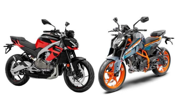 New Aprilia Tuono 457 vs KTM 390 Duke — Street naked comparo