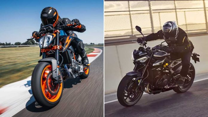 KTM 890 Duke R vs Triumph Street Triple — Middle weight street naked spec comparo